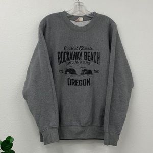 Vintage Oregon Rockaway Beach Crewneck Sweater